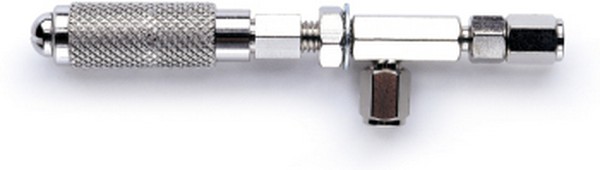 Brass Micro Control Valve with Manual Operation (BMCV-1) - L Flow Path with Single Outlet