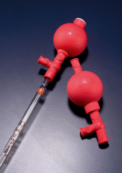 Poire à pipeter standard rouge pour pipette diam. 5 à 8