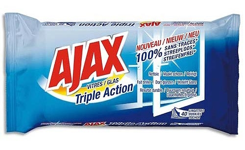 LINGETTES AJAX VITRES ( 6 X 40 )